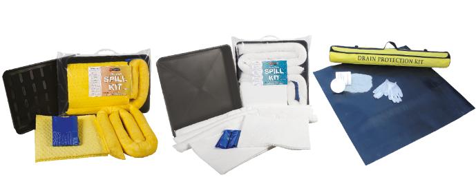 Drip Tray Spill Kits (DTI), Flexi Tray Spill Kits (FTI) & Drain Protection Kits