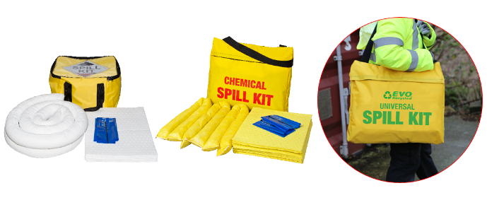 Vinyl Bag Spill Kits with Carry straps, Highly portable